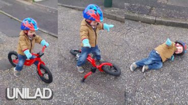 Kid Has Shocking Bicycle Accident