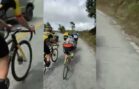 Colombian 12 year old junior rider sits in with Rigoberto Urán, Tom Dumoulin, Laurens ten Dam